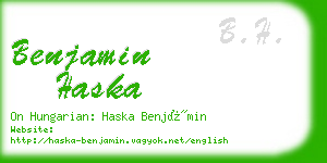 benjamin haska business card